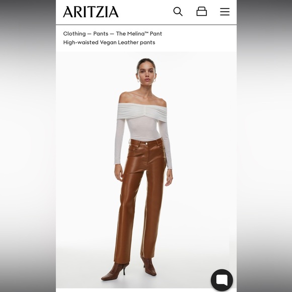Aritzia Melina Leather Pants - Picture 1 of 4